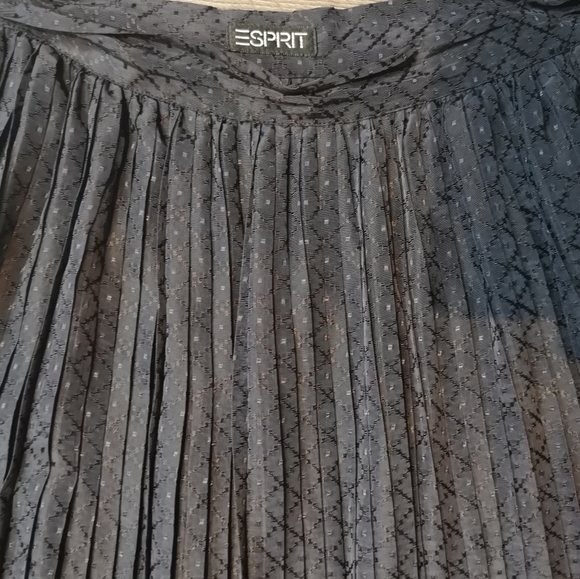 80s Vintage Esprit Sunburst Pleated Maxi Skirt - Picture 4 of 14